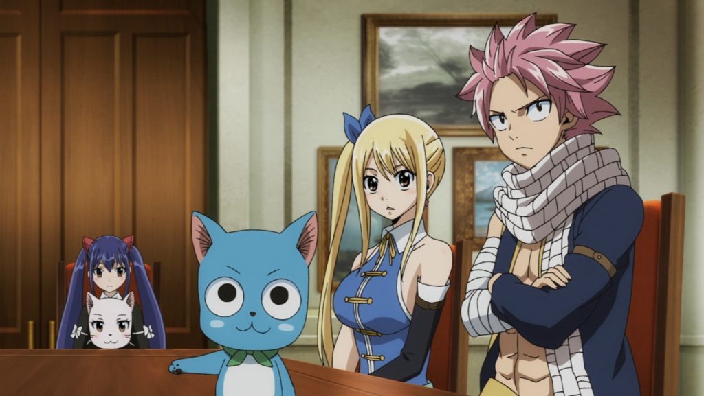 anime scenes 💕 on X: Natsu: The guild is our family right? Happy:  Aye! Lucy: Right! (Fairy Tail: Dragon Cry)  / X