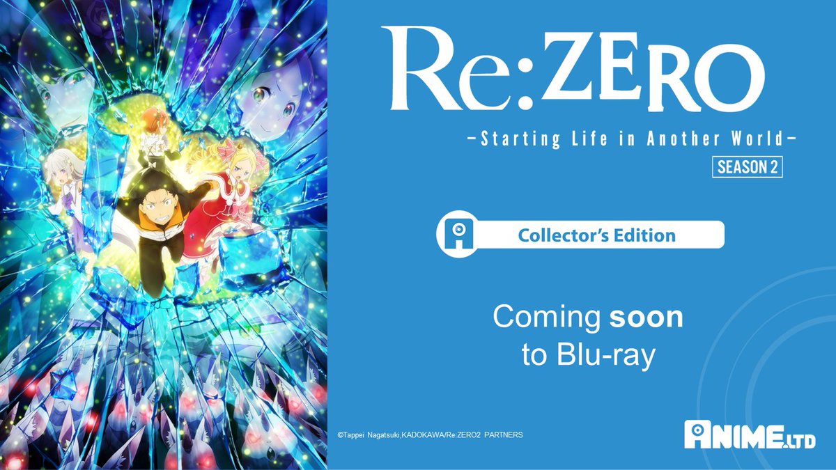 Anime Limited Acquires Re:ZERO Season 2, Shirobako, Kaiji, Blue